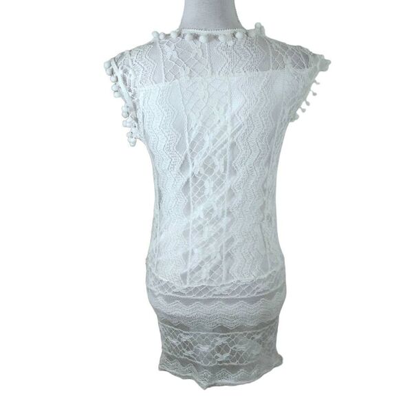 WHITE LACE TUNIC/DRESS SZ.S EUC - Picture 4 of 5